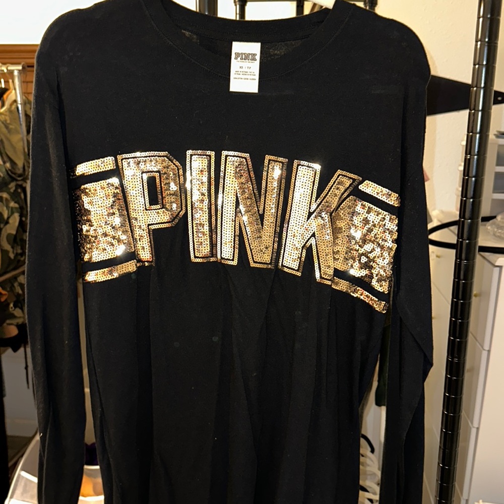 Black and gold PINK shirt